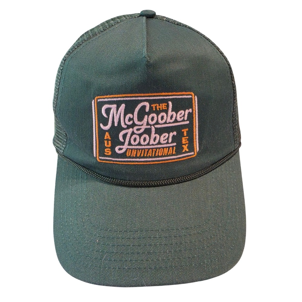 McGoober Joober Unvitational Trucker Hat Green Mesh Snapback Rope Cap Mens